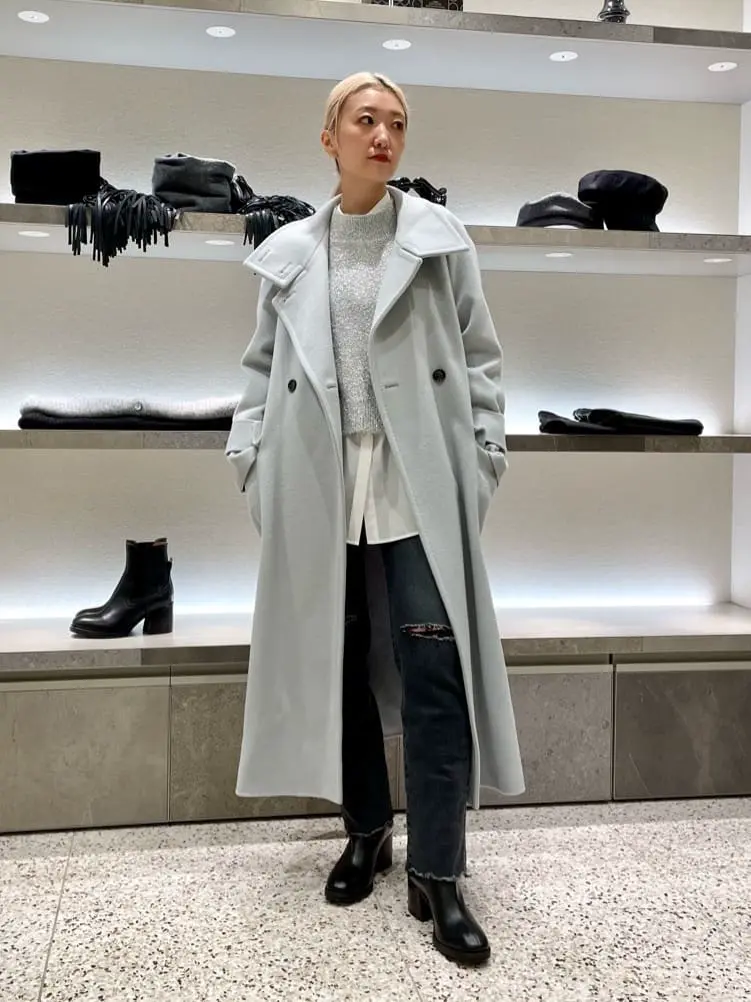 美品　GRACE CONTINENTAL ベージュモッズコート ウールカシミヤリバーコート / GRACE CONTINENTAL | GRACE