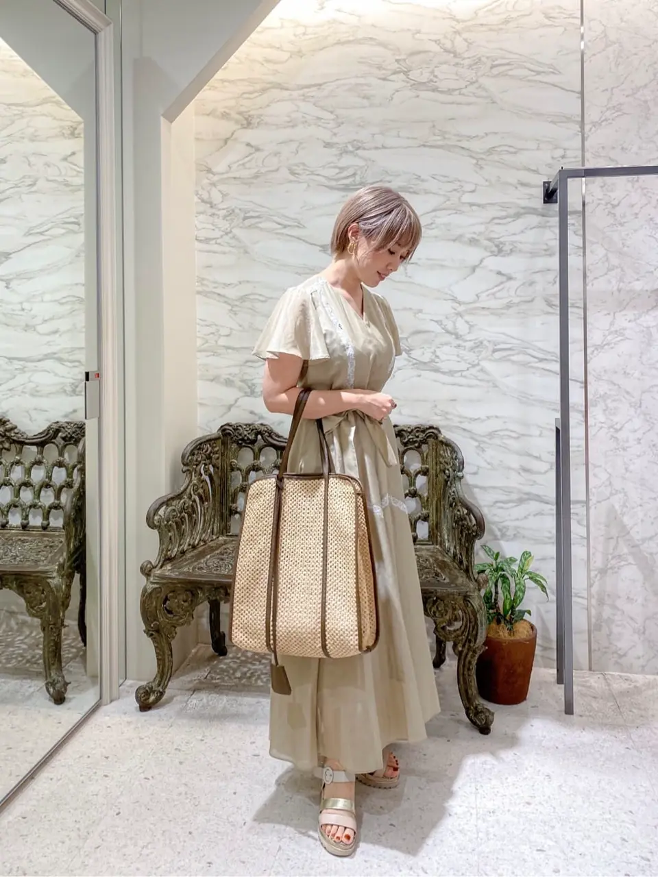 ルーカグロッシ　23.5 cm グレースコンチネンタル マルチウェッジサンダル ルーカグロッシ 23.5cm グレースコンチネンタル マルチウェッジ