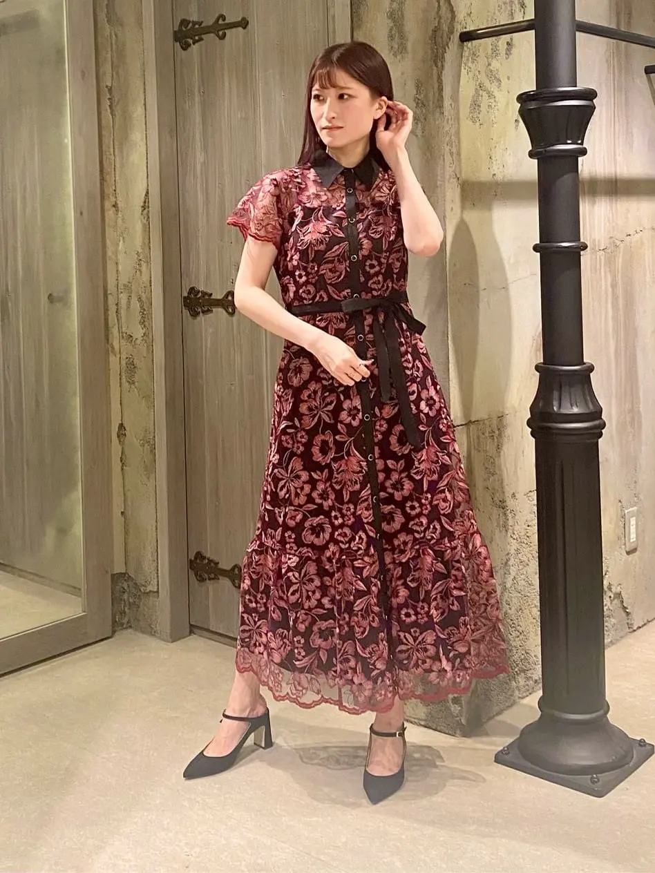 【最終値下げ】グレースコンチネンタル　レース刺繍切替ワンピース　Diagram レース刺繍ドレス （ドレス）｜GRACE CONTINENTAL / グレース