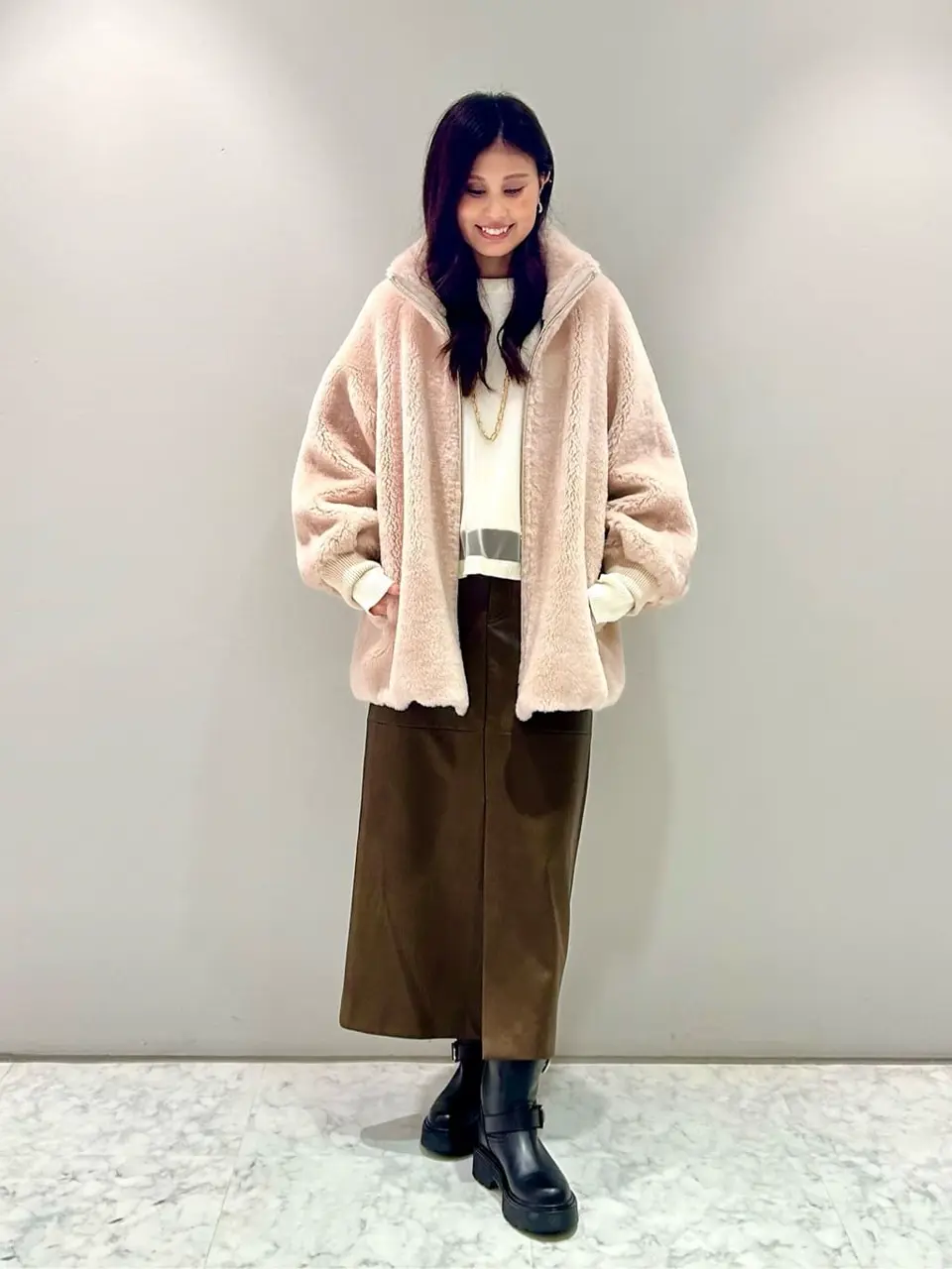 グレースコンチネンタル　ダイアグラム　ウールボアコンビジレ　新品未使用 ウールボアコンビジレ / GRACE CONTINENTAL | GRACE CONTINENTAL