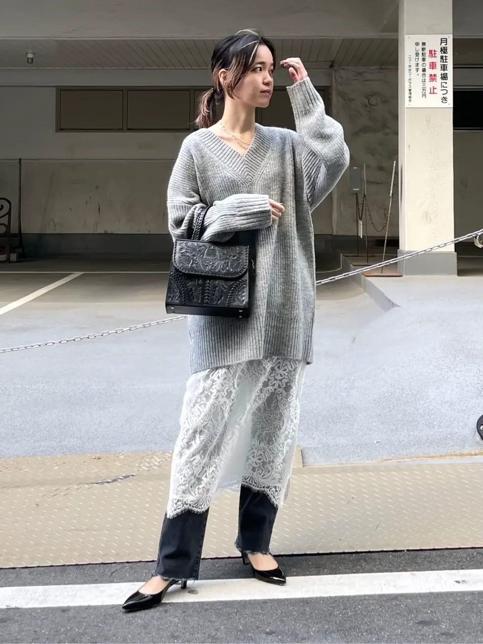 ワンピース amerge. onepiece GRAY 予約]ハイネックジップニットワンピース/グレー – Lumier