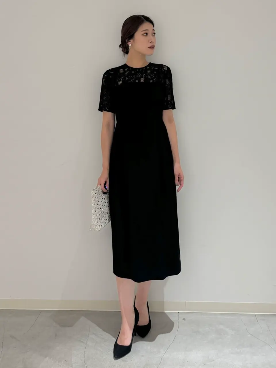 新品✨グレースコンチネンタル タックドレープコクンドレス レース ブルー 34 タックドレープコクンドレス / GRACE CONTINENTAL | GRACE