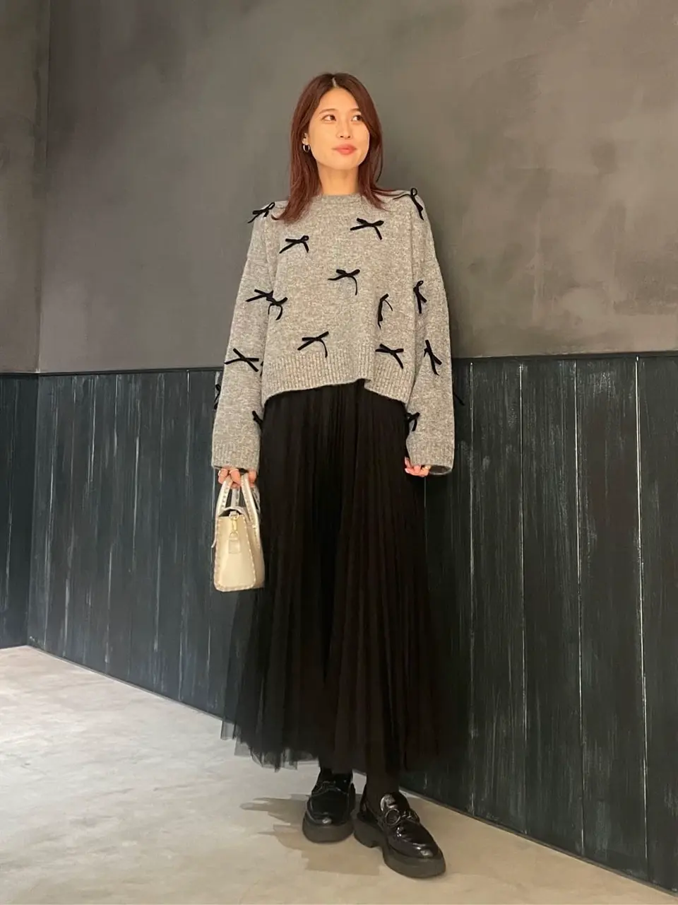 Grace Class リップモチーフニットトップ GRACE CONTINENTAL✨リップモチーフニットトップホワイト36
