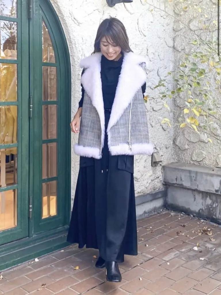 新品・未使用・タグ付き（グレースコンチネンタル）ウールボアコンビジレ ウールボアコンビジレ / GRACE CONTINENTAL | GRACE CONTINENTAL