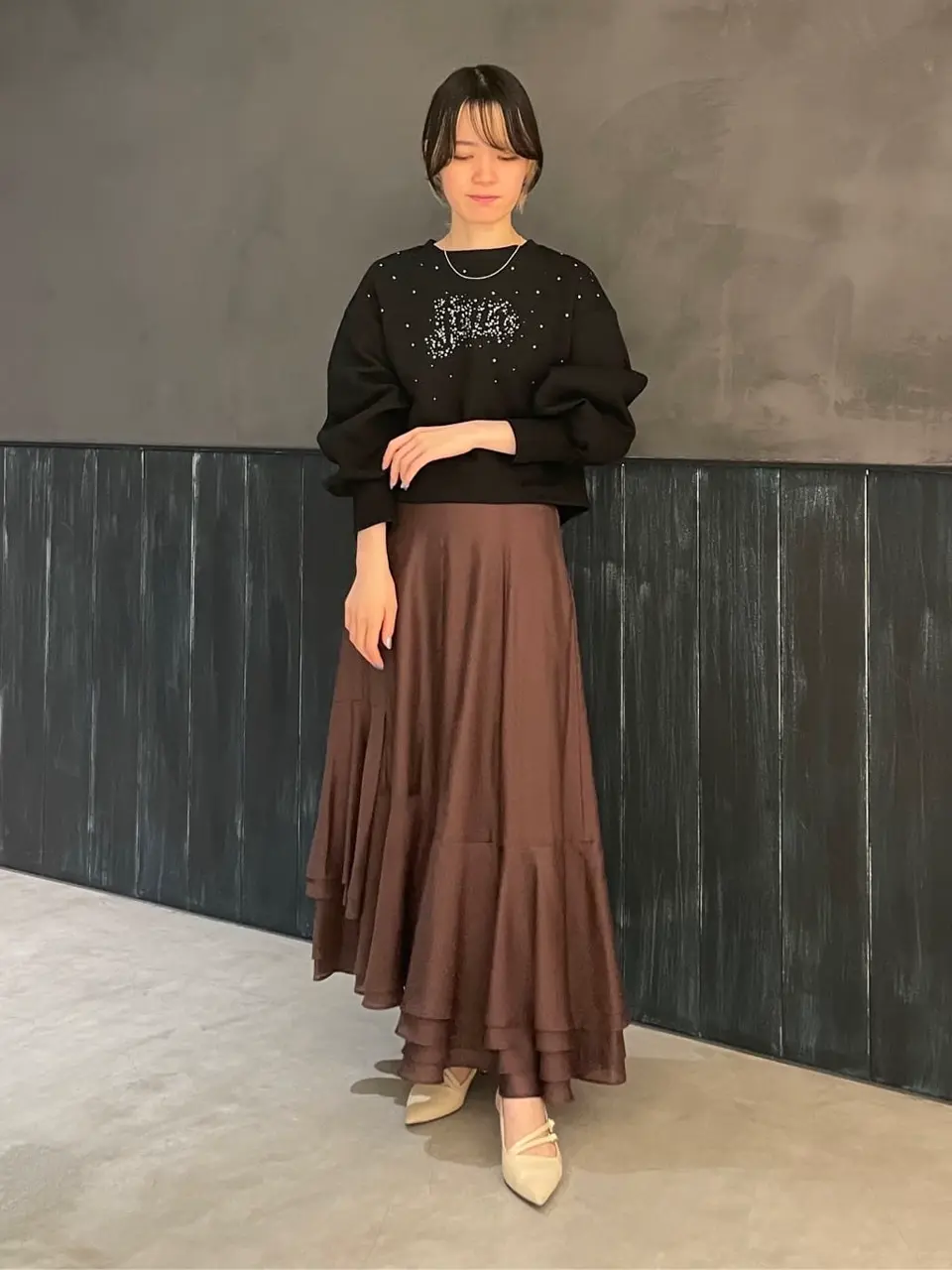 限定 グレースコンチネンタル カマノレイコ キャットスウェットトップ ロゴカットトップ / GRACE CONTINENTAL | GRACE CONTINENTAL