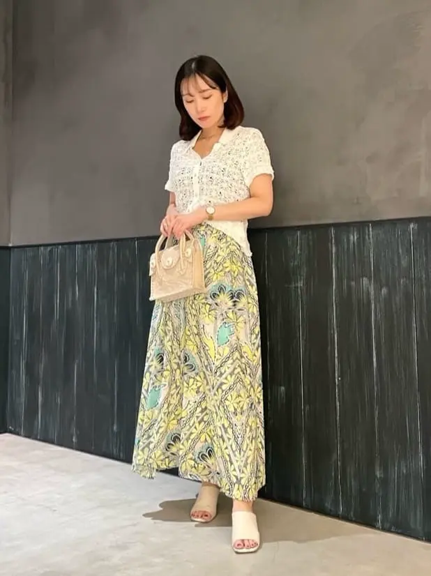 GRACE CONTINENTAL 総柄シフォンスカート シフォンプリントギャザースカート / GRACE CONTINENTAL | GRACE
