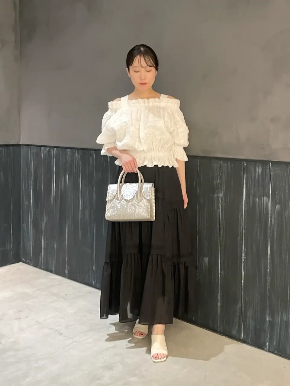 グレースコンチネンタル　レースロングスカート ギャザーレースロングスカート / GRACE CONTINENTAL | GRACE