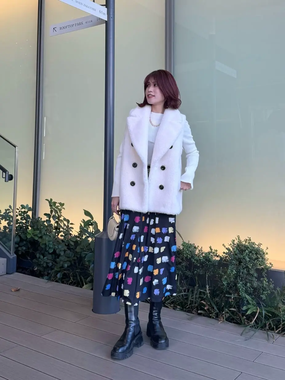 新品・未使用・タグ付き（グレースコンチネンタル）ウールボアコンビジレ ウールボアコンビジレ / GRACE CONTINENTAL | GRACE CONTINENTAL