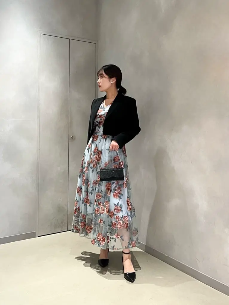 ダイアグラム グレースコンチネンタル トリアセファー付ジャケット ブルゾン S トリアセドットプリントジャケット / GRACE CONTINENTAL | GRACE