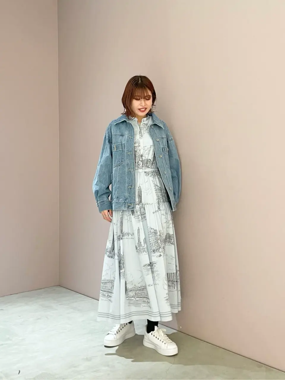 グレースコンチネンタル　ニューヨークプリントワンピース ニューヨークプリントワンピース / GRACE CONTINENTAL | GRACE