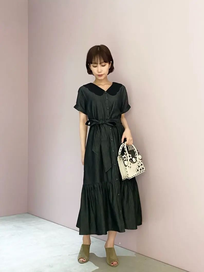 刺繍衿デニムワンピース / GRACE CONTINENTAL | GRACE