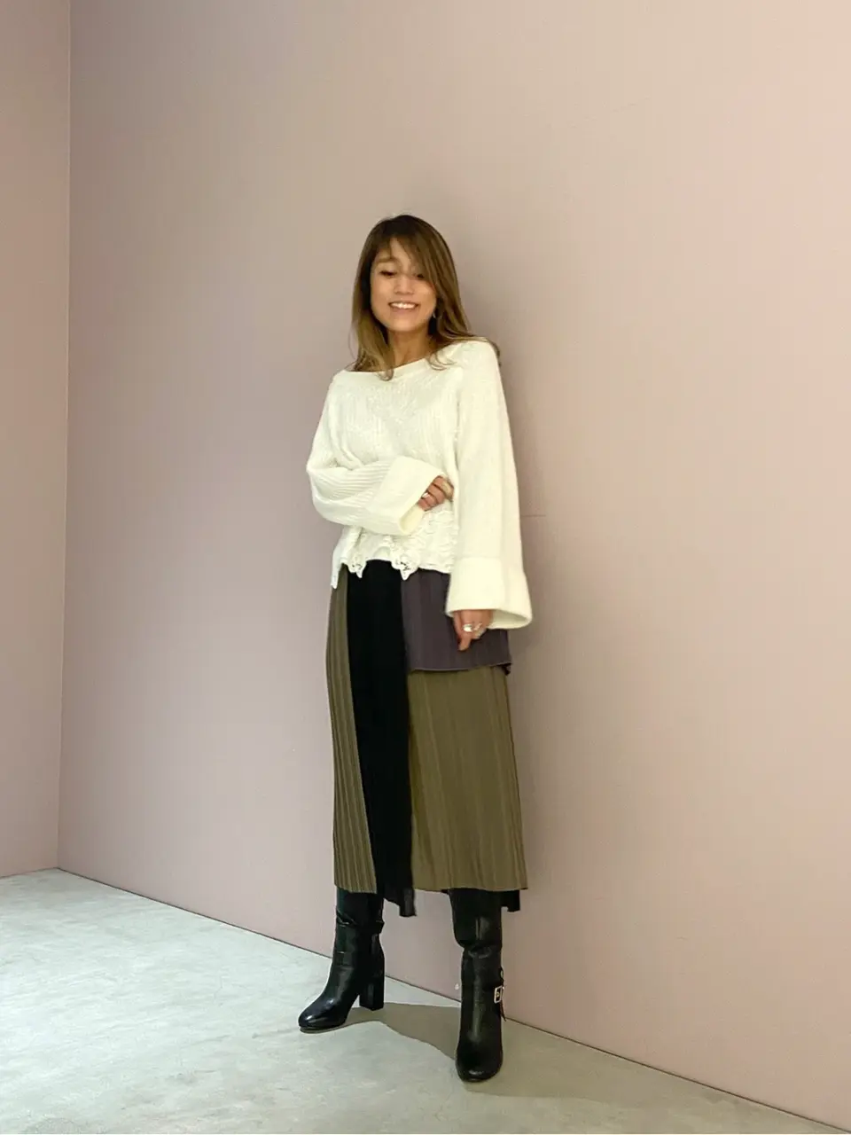 ORIGINATED IN GRACE CONTINENTAL yukimi yonee コーディネート画像