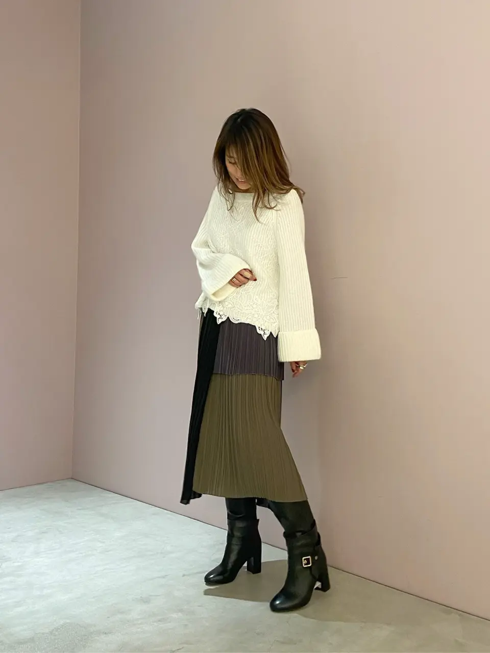 ORIGINATED IN GRACE CONTINENTAL yukimi yonee コーディネート画像