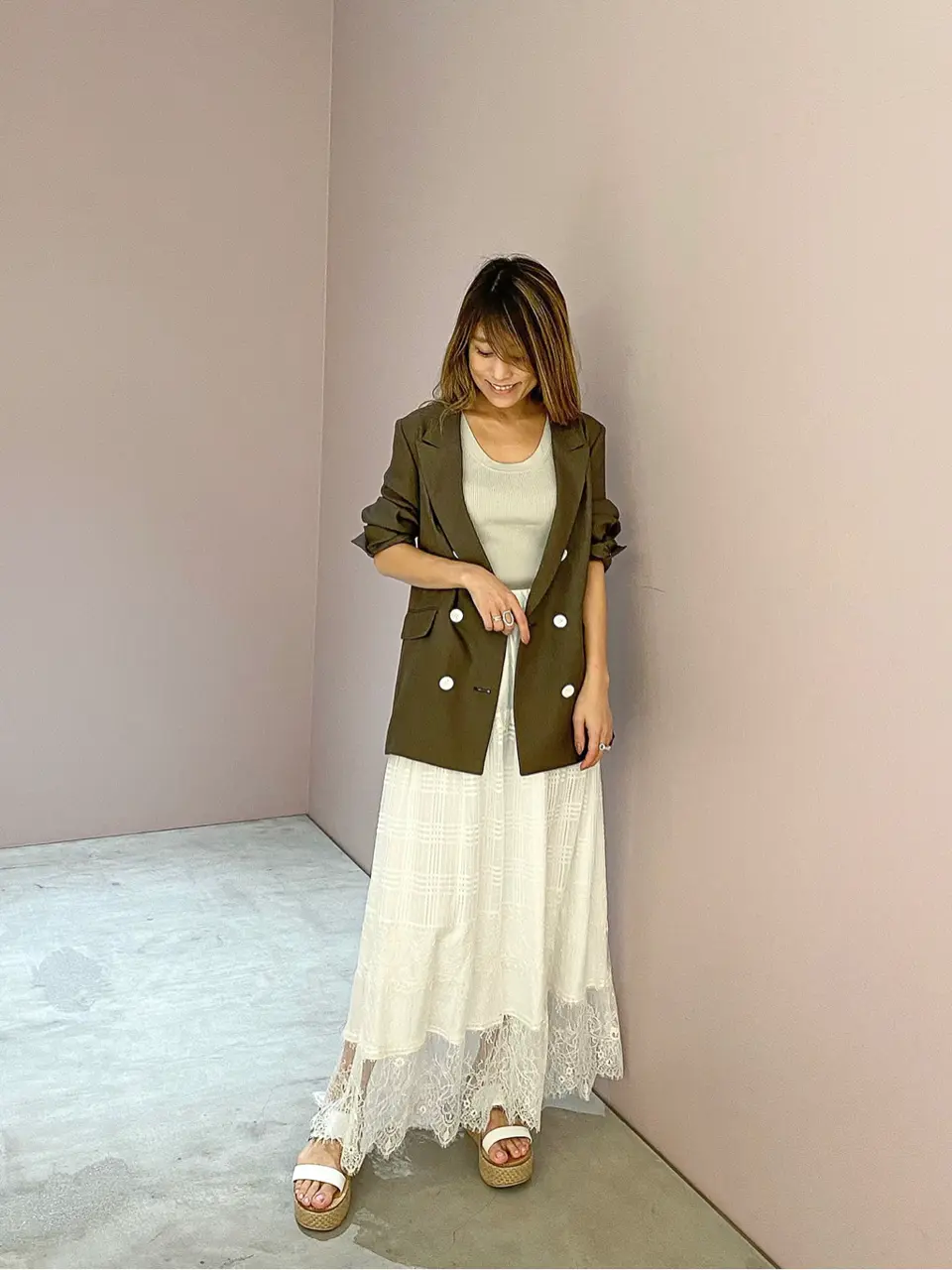 ORIGINATED IN GRACE CONTINENTAL yukimi yonee コーディネート画像