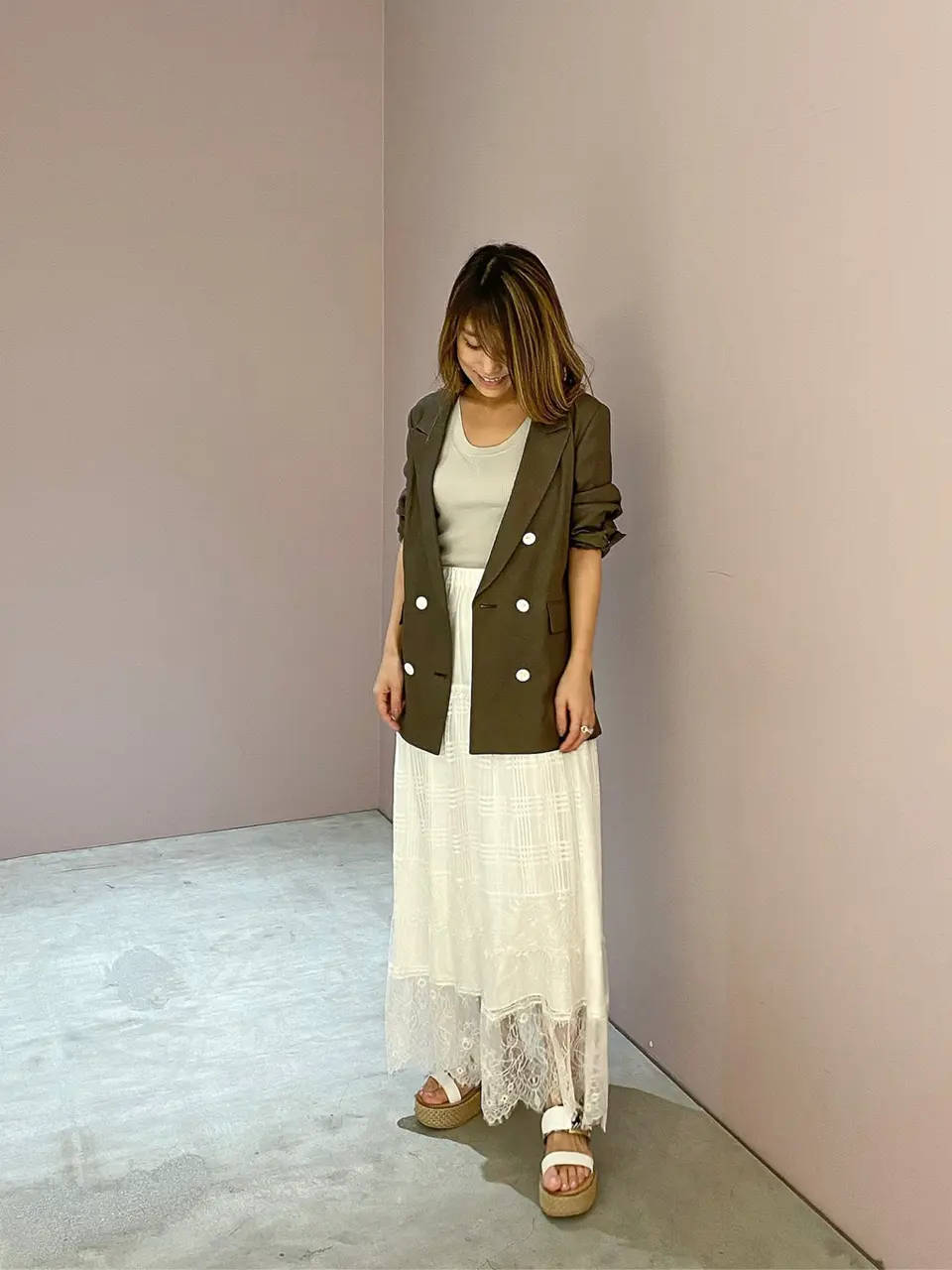 ORIGINATED IN GRACE CONTINENTAL yukimi yonee コーディネート画像