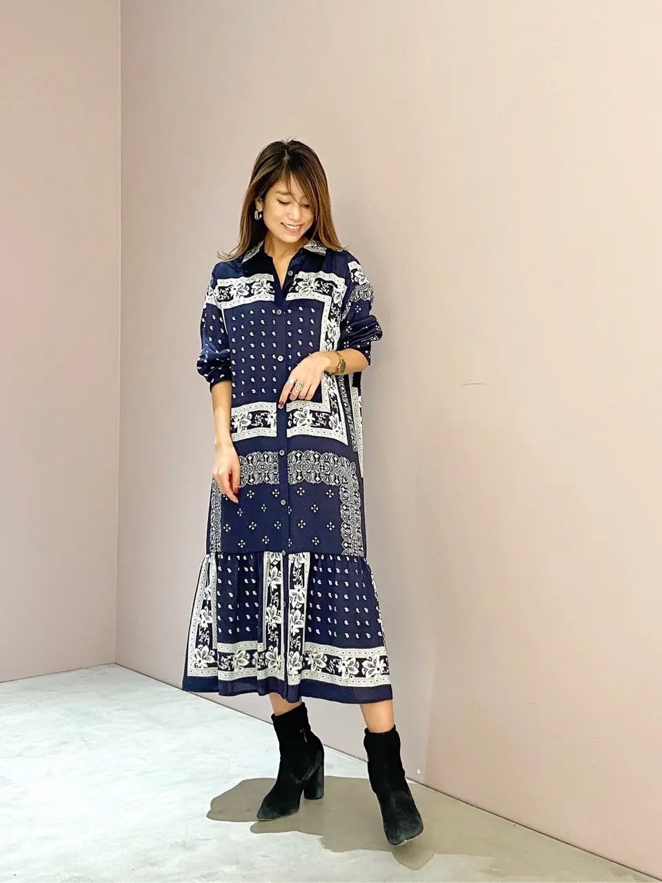 ORIGINATED IN GRACE CONTINENTAL yukimi yonee コーディネート画像