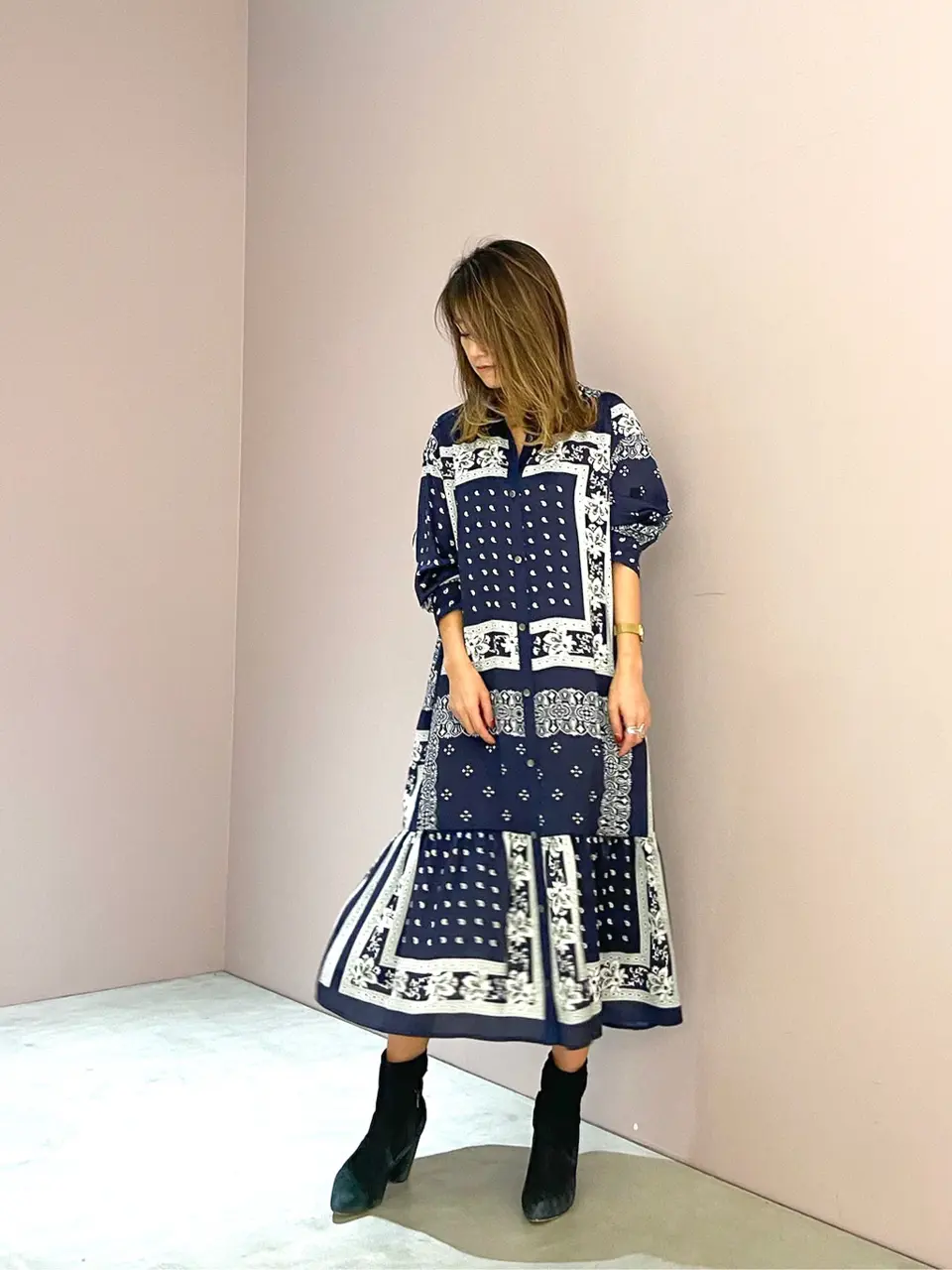 ORIGINATED IN GRACE CONTINENTAL yukimi yonee コーディネート画像