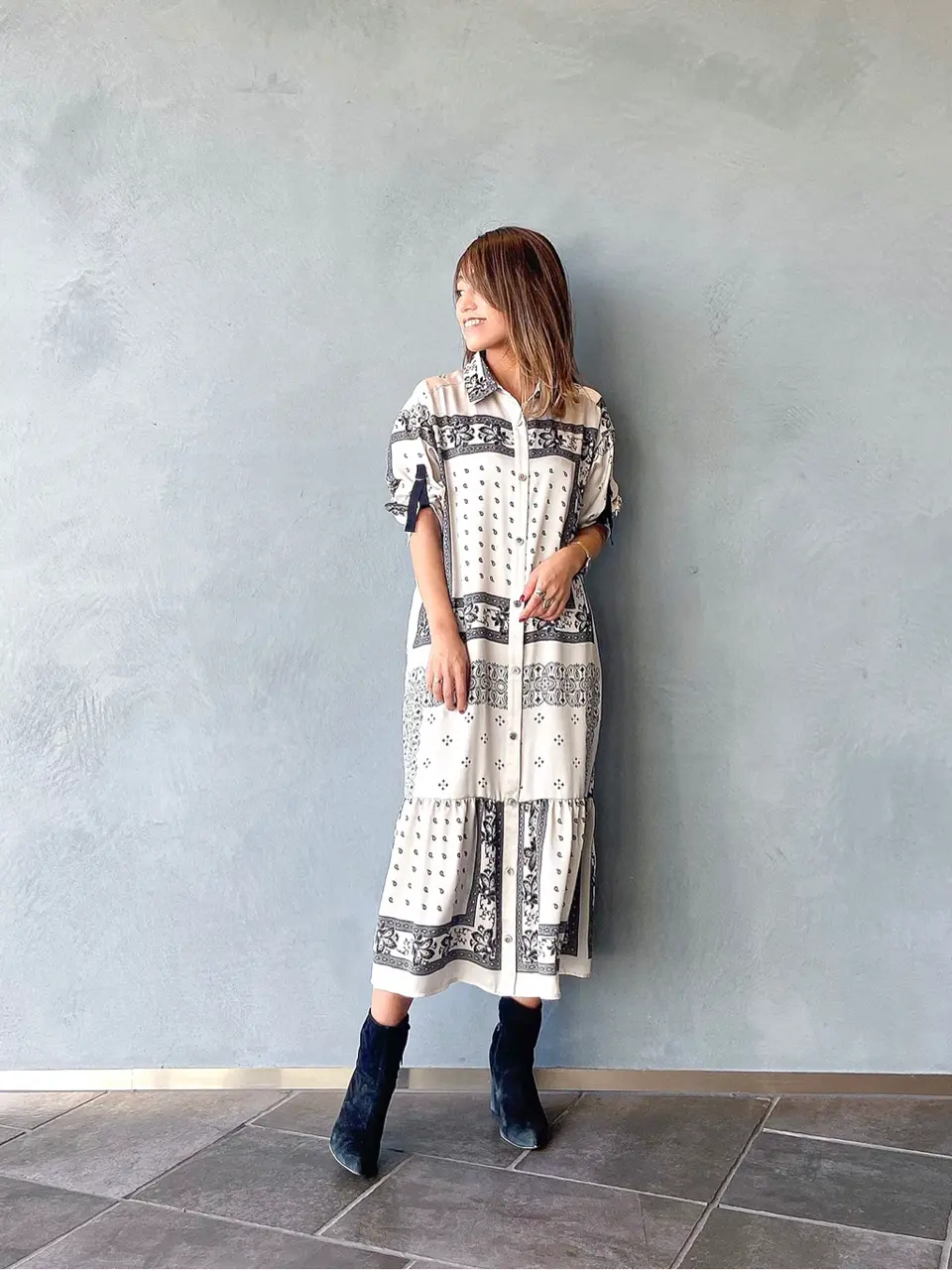 ORIGINATED IN GRACE CONTINENTAL yukimi yonee コーディネート画像