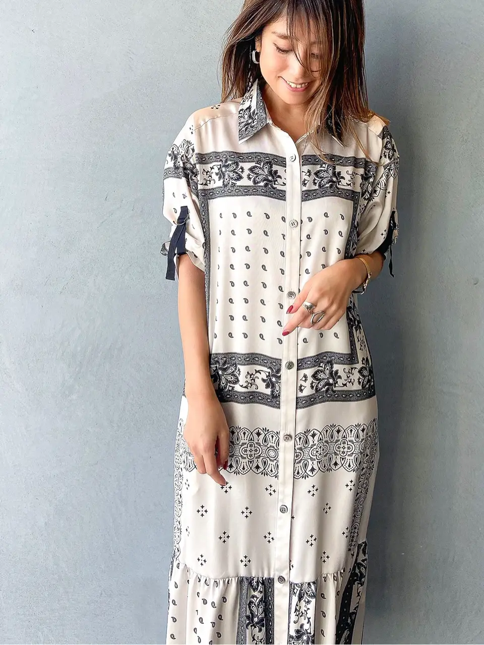 ORIGINATED IN GRACE CONTINENTAL yukimi yonee コーディネート画像