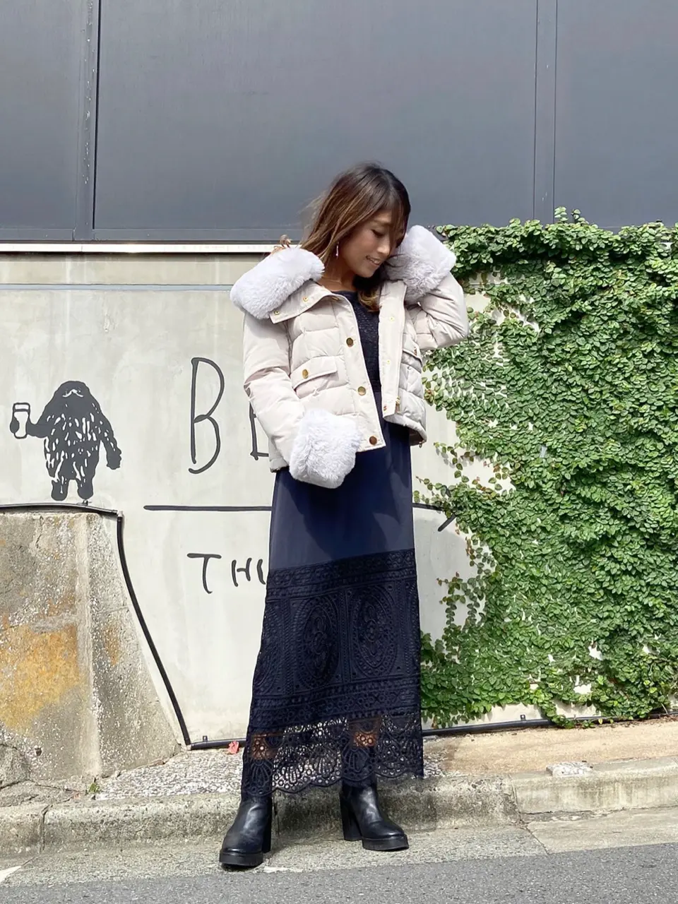 ORIGINATED IN GRACE CONTINENTAL yukimi yonee コーディネート画像