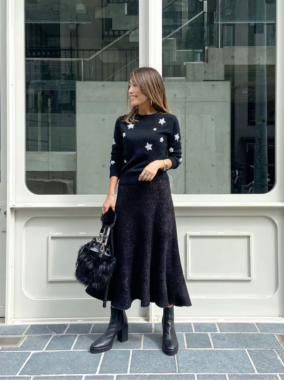 ORIGINATED IN GRACE CONTINENTAL yukimi yonee コーディネート画像