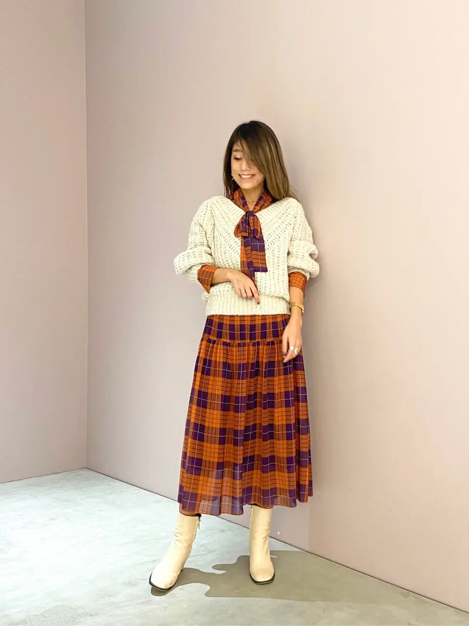 ORIGINATED IN GRACE CONTINENTAL yukimi yonee コーディネート画像