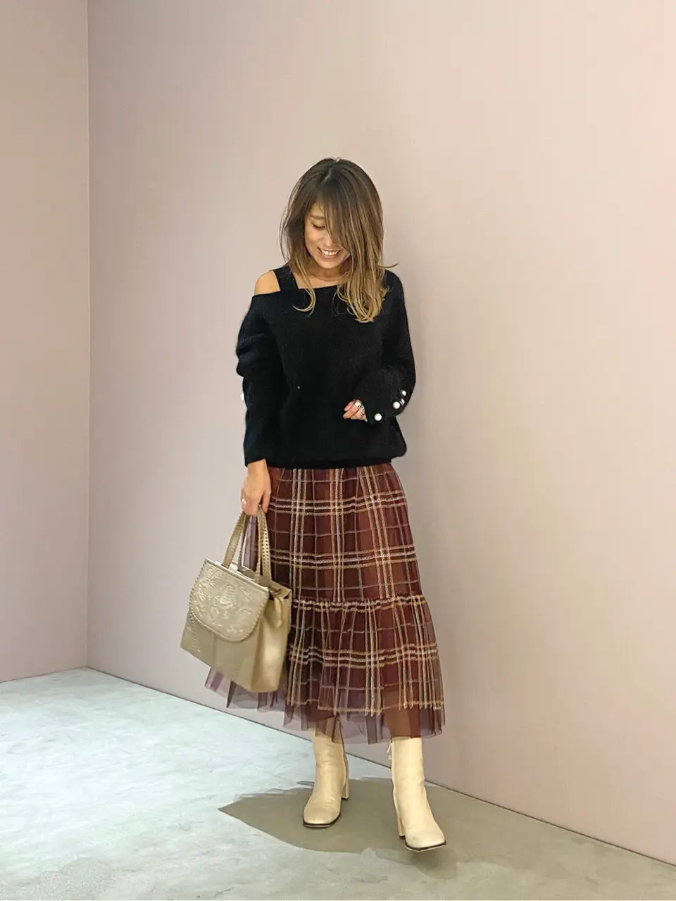 ORIGINATED IN GRACE CONTINENTAL yukimi yonee コーディネート画像