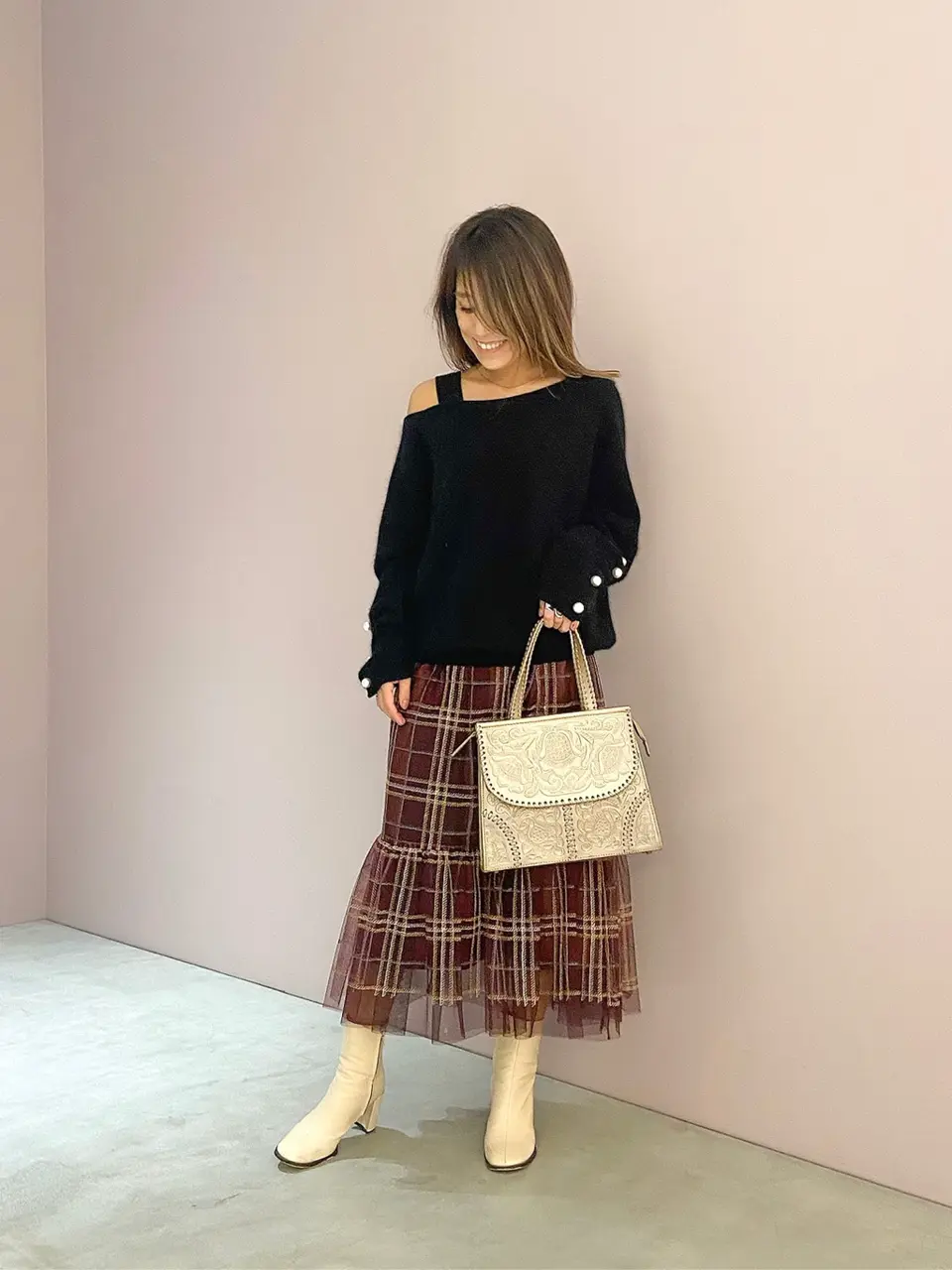 ORIGINATED IN GRACE CONTINENTAL yukimi yonee コーディネート画像