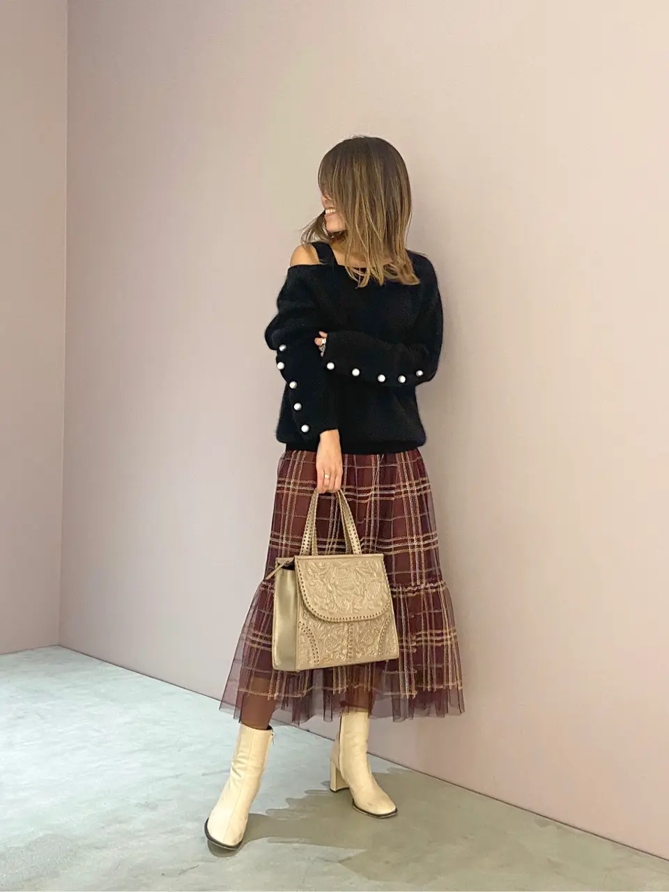 ORIGINATED IN GRACE CONTINENTAL yukimi yonee コーディネート画像