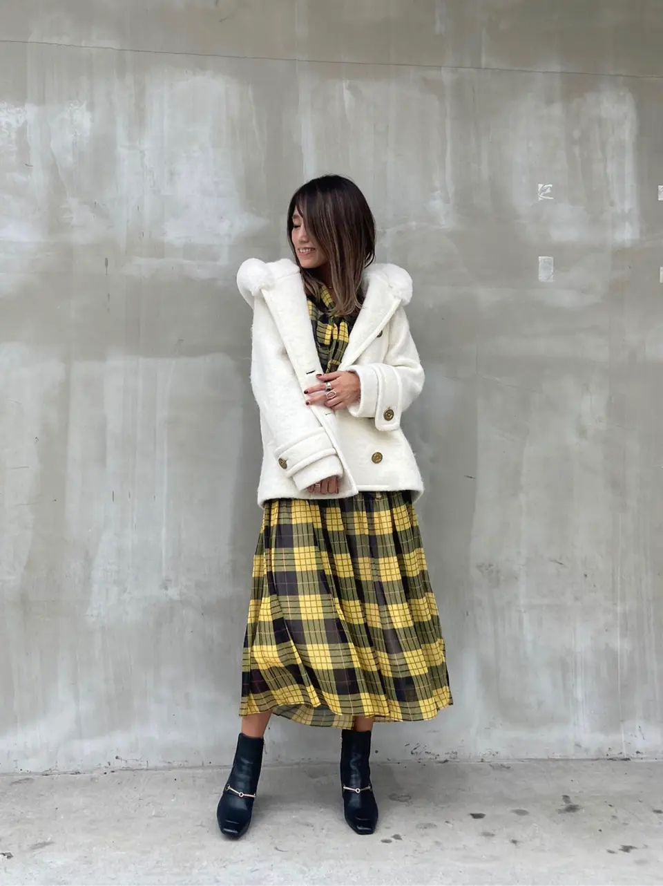 ORIGINATED IN GRACE CONTINENTAL yukimi yonee コーディネート画像