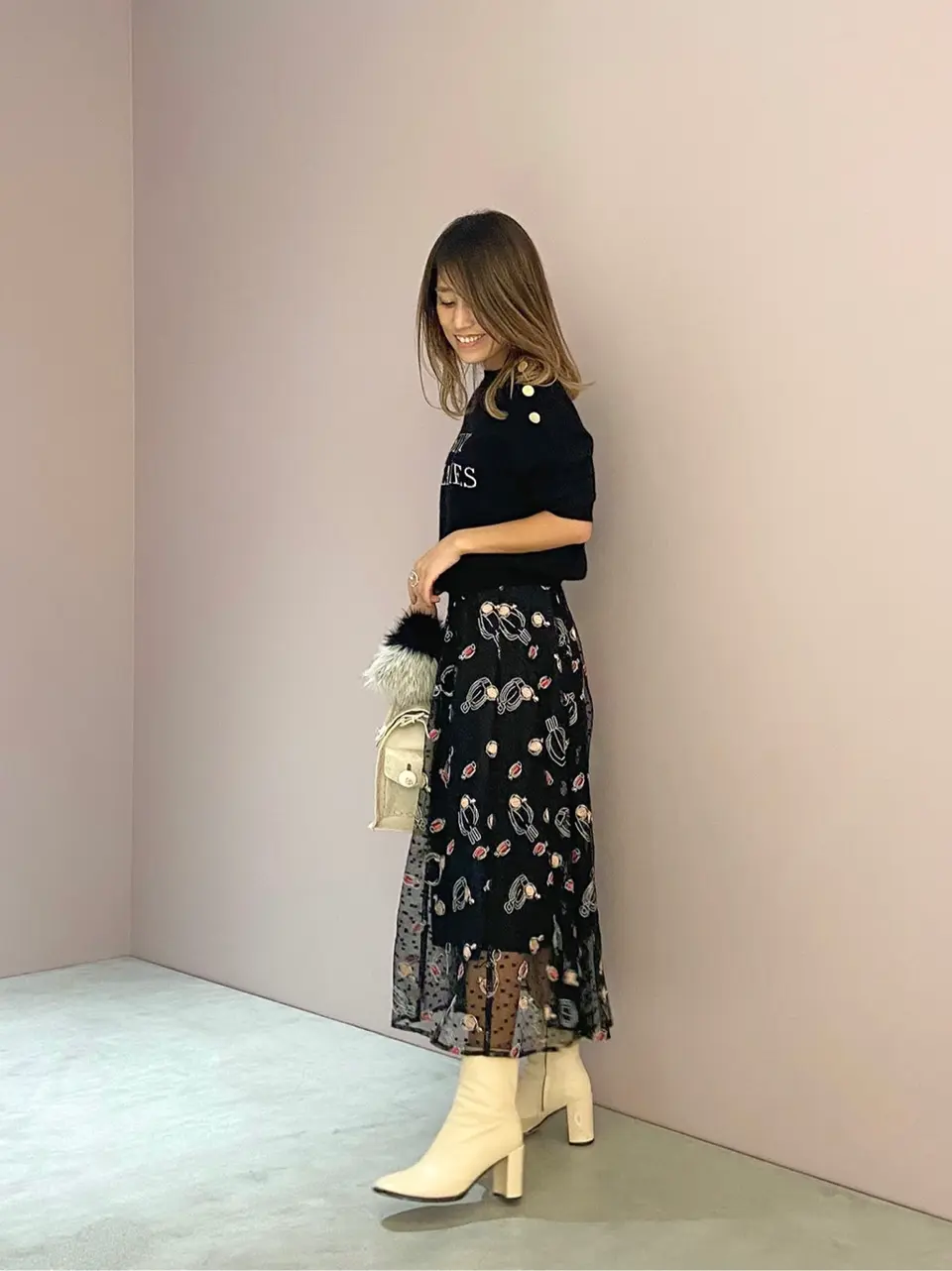 ORIGINATED IN GRACE CONTINENTAL yukimi yonee コーディネート画像