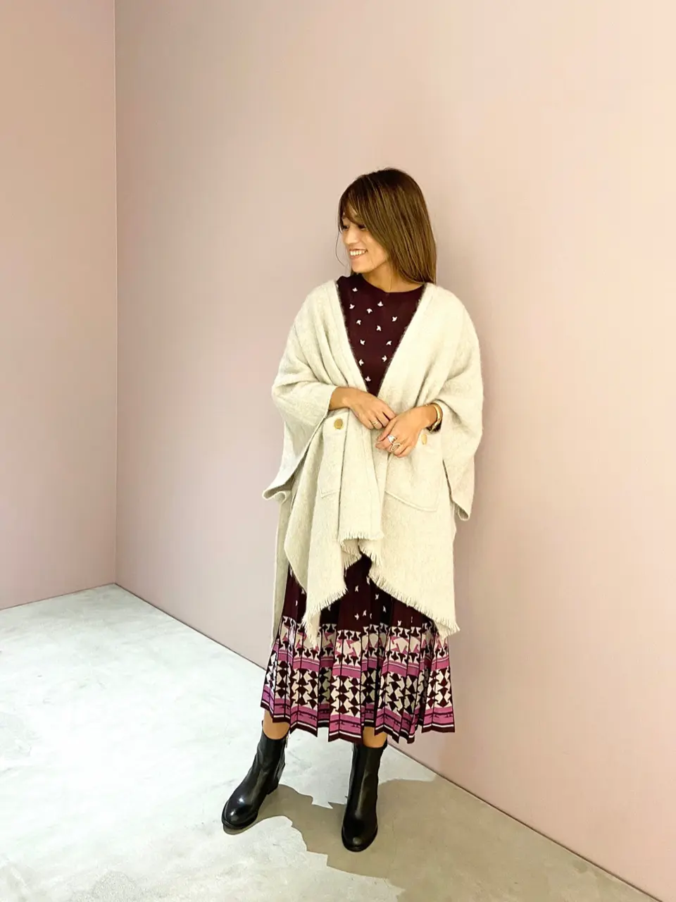 ORIGINATED IN GRACE CONTINENTAL yukimi yonee コーディネート画像