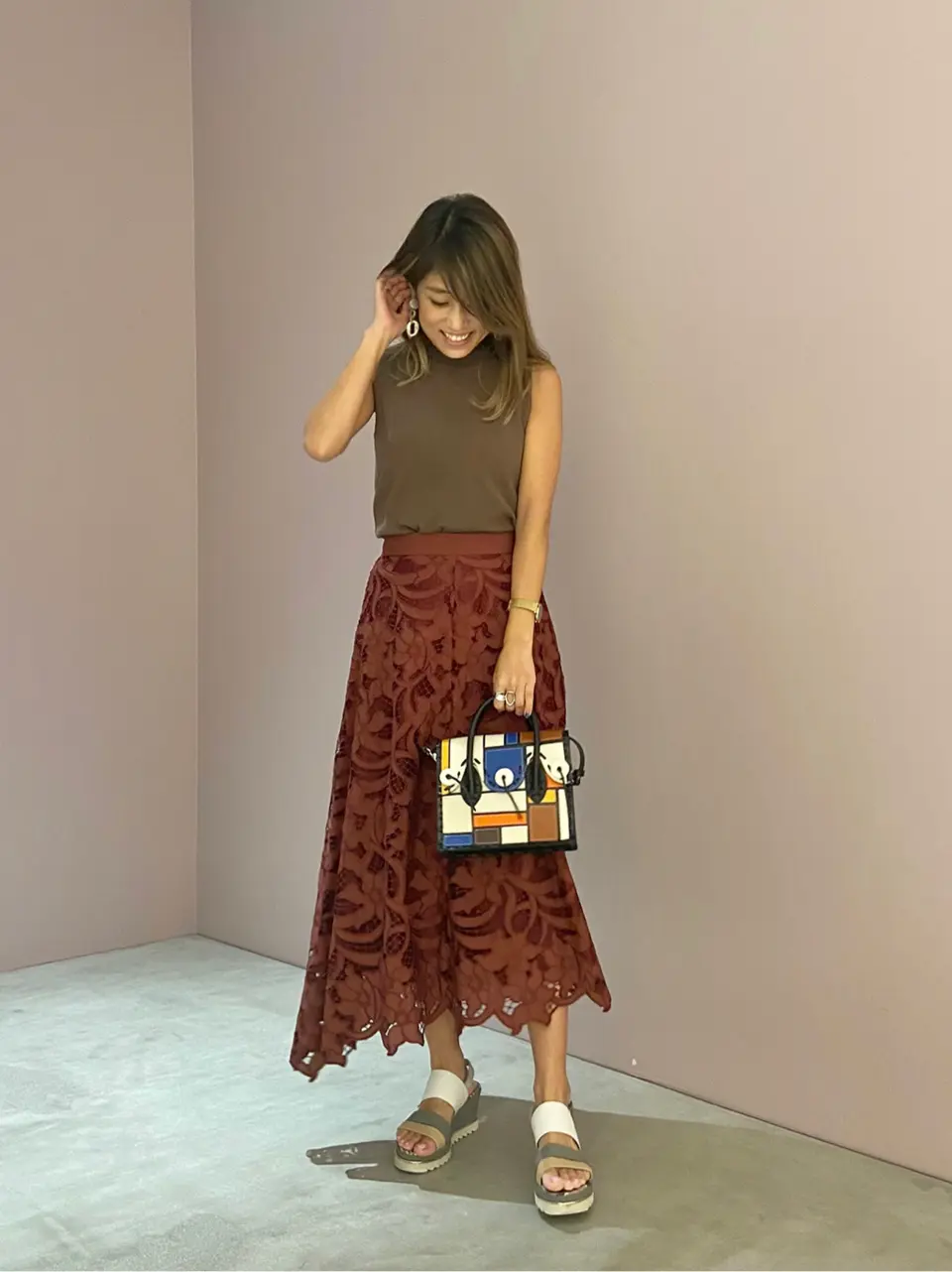 ORIGINATED IN GRACE CONTINENTAL yukimi yonee コーディネート画像