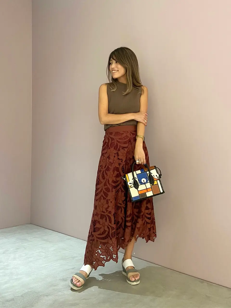 ORIGINATED IN GRACE CONTINENTAL yukimi yonee コーディネート画像