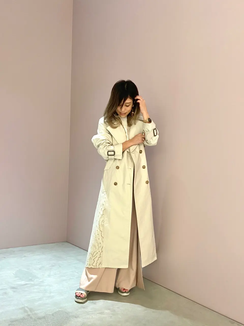 ORIGINATED IN GRACE CONTINENTAL yukimi yonee コーディネート画像