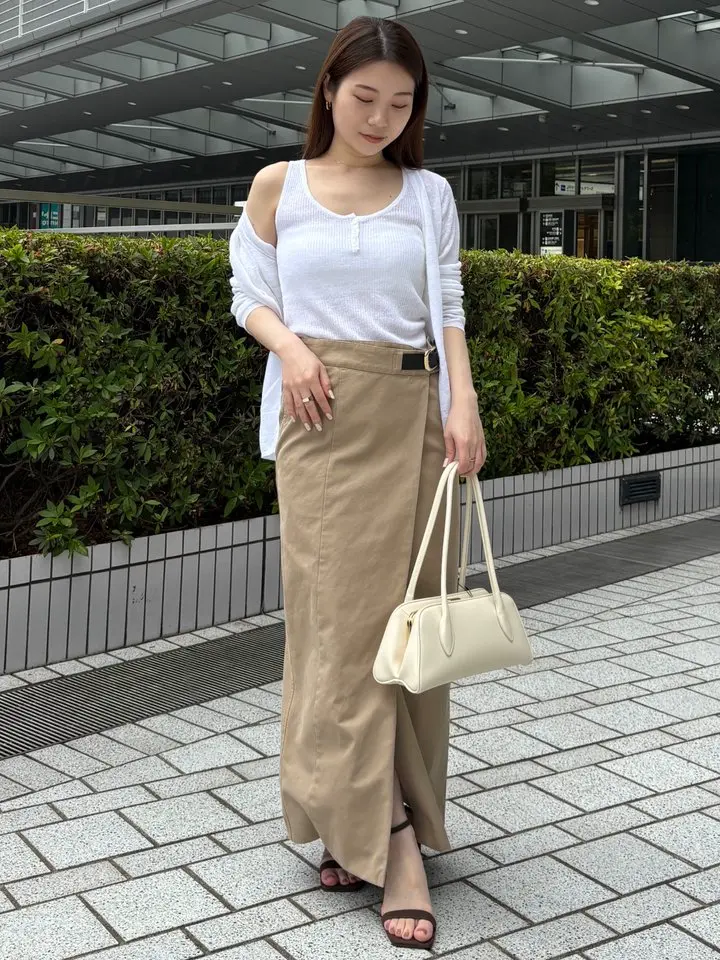 anuans ベルテッドチノタイトスカート ベルテッドチノタイトスカート