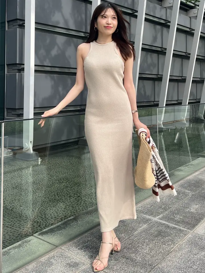 ワッフルナローワンピース