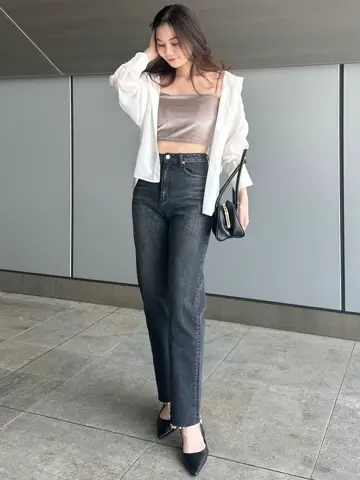 OUR WACOAL×anuans】カップインベロアショートキャミソール