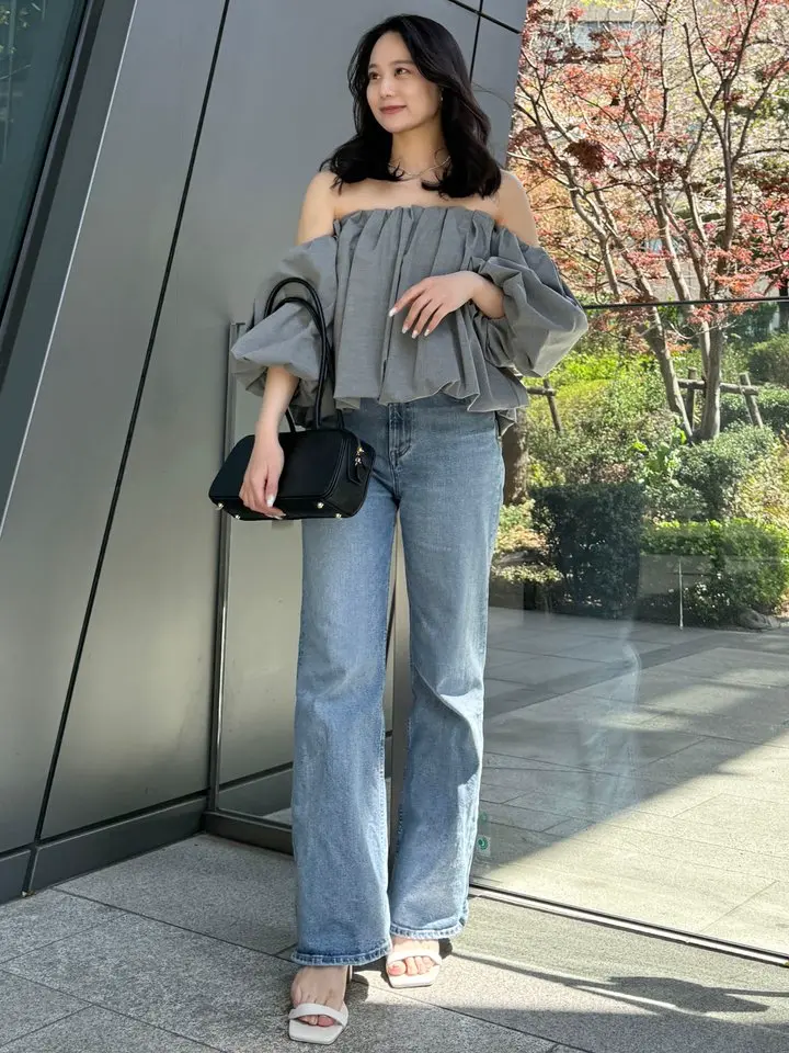 Wide leg denim