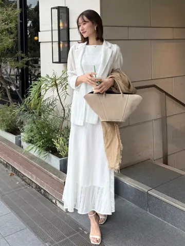 anuans ジオメトリックレースダブルジャケット ジオメトリックレースダブルジャケット