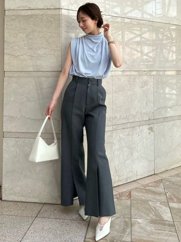 センタースリットワイドパンツ