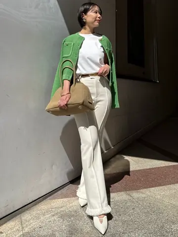 ツイードフリンジフレアパンツ