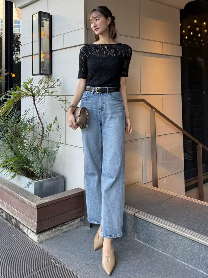 Wide leg denim