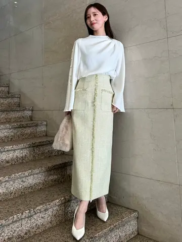 フロントポケットツイードスカート