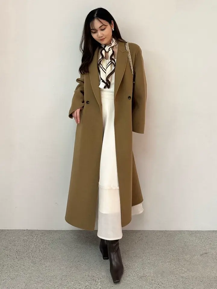 【美品】anuans シャイニーシアーサテンフレアスカート S シャイニーシアーサテンフレアスカート（マキシ丈/ロング