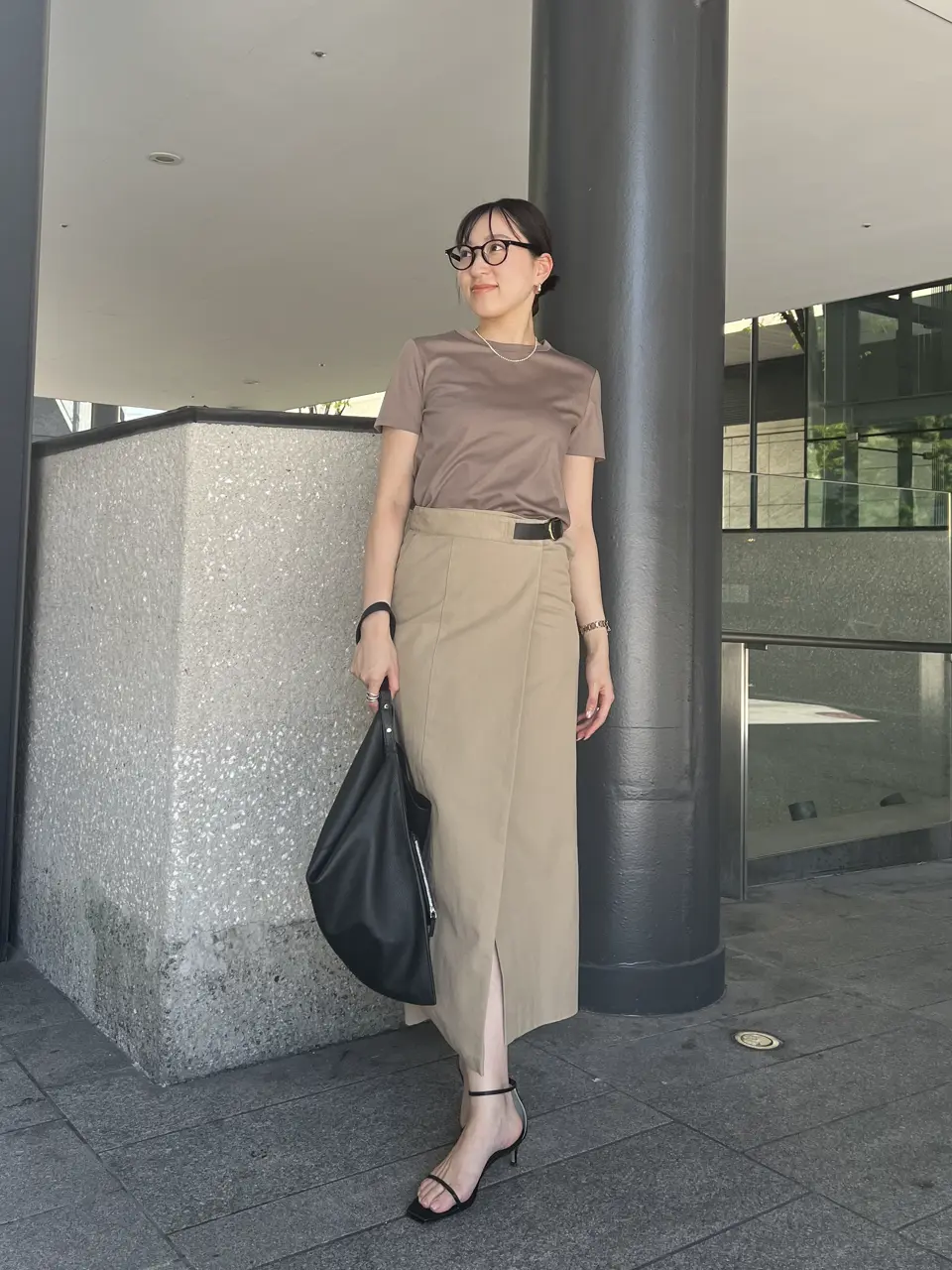 シルクタッチコットンスリムフィットT