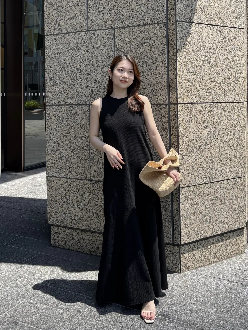 テクスチャーカットワンピース