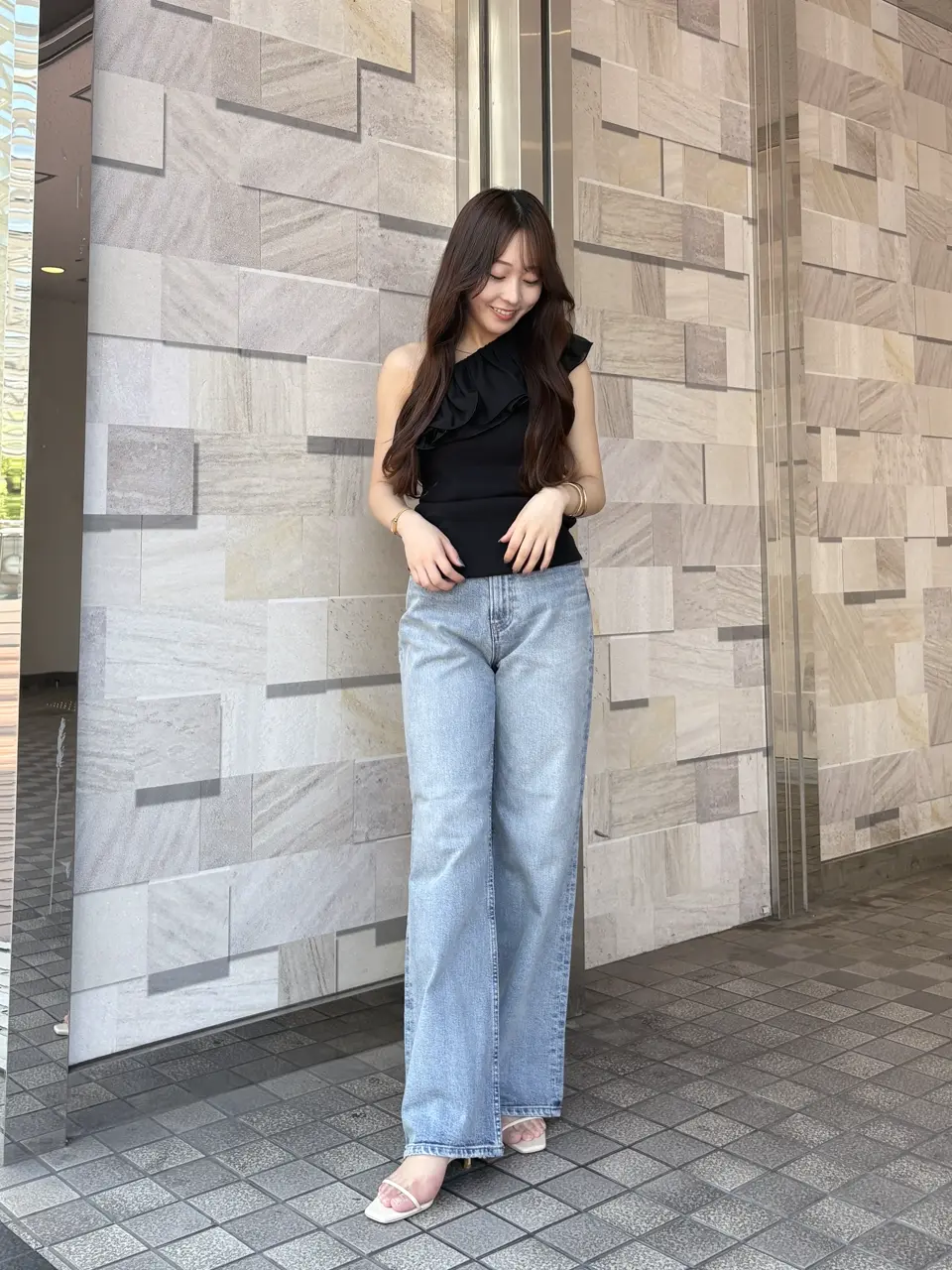 Wide leg denim