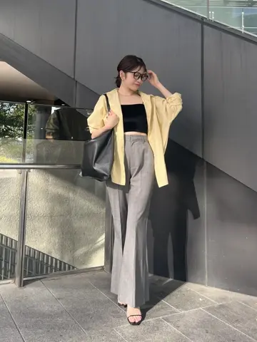 OUR WACOAL×anuans】カップインベロアショートキャミソール