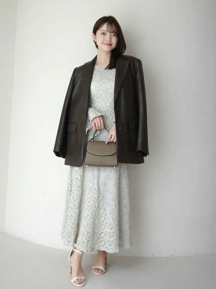 レザーライクシングルオーバージャケット